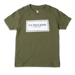 u.s. polo assn. Boys Graphic Print Regular Fit Round-Neck T-Shirt image 4