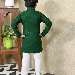 pixie n prince Boys Embroidery Kurta Pyjama Set image 4