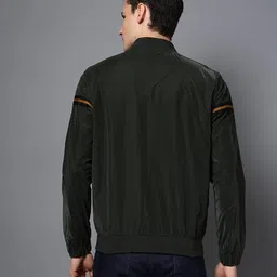 louis philippe Men Regular Fit Zip-Front Bomber Jacket image 4