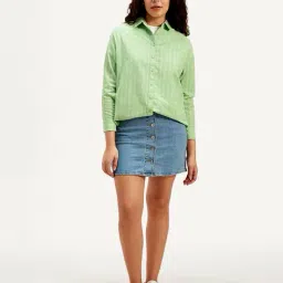 levi's Women Striped Relaxed Fit Cotton Shirt image 4