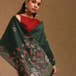 soch Women Floral Print Chanderi Saree  image 4