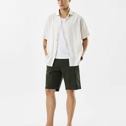 snitch Men Mid-Rise City Shorts with Elasticated Waist image 4