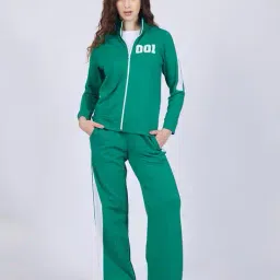 outzidr global Women T-Shirt & Trackpants with Contrast Tipping Co-Ords Set image 4