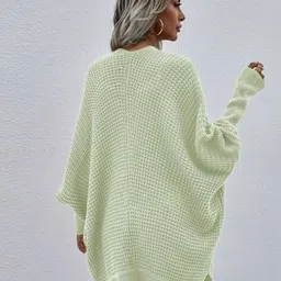 oh rare Women Ribbed Relaxed Fit Front-Open Shrug image 4