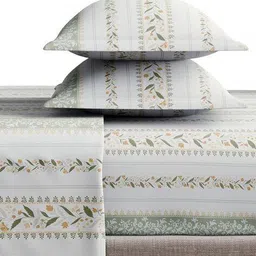 haus & kinder 188 TC Printed King Size Bedsheet with Pillow Covers image 4