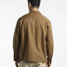 proearth by azorte Linen Cotton Solid Shacket image 4