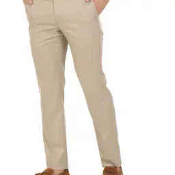 arrow Men Regular Fit Flat-Front Trousers image 4