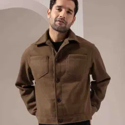 perch Men Boxy Fit Jacket with Button Closure image 4