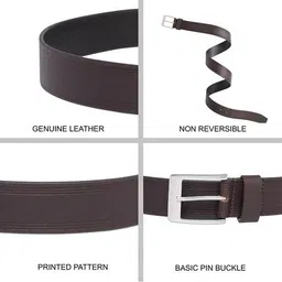 united colors of benetton   Men Leather Casual Slim Belt image 4