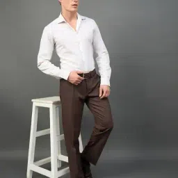 club york Men Straight Fit Chinos with Insert Pockets image 4