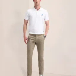 us polo assn. Men Austin Slim Fit Flat-Front Chinos image 4