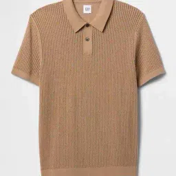 gap Men Regular Fit Knitted Polo Neck T-Shirt image 4