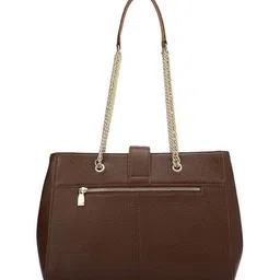 da milano Women Striped Shoulder Bag with Adjustable Chain Strap image 4