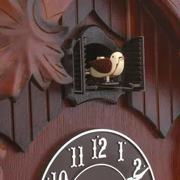 chronikle Decorative Hut Pattern Wooden Wall Clock with  Pendulum  image 4