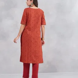 fabindia Women Cotton Printed Kurta Set image 4