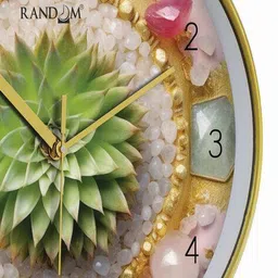 random Floral Round-Shaped Wall Clock image 4