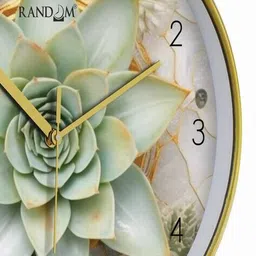 random Floral Round-Shaped Wall Clock image 4