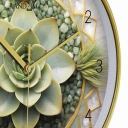 random Floral Round-Shaped Wall Clock image 4