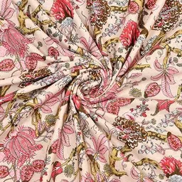 jaipur fabric Floral Print Cotton Double Dohar image 4