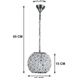 afast Mosaic Hanging Oval Pendant Ceiling Lantern Light image 4