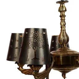 devansh  Chandelier With Etching Shades  For Living Room  image 4