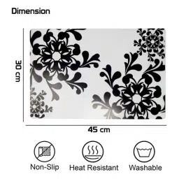 cread craft Set of 6 Floral Print Placemats image 4