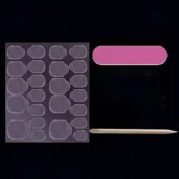 pink truck Set of 24 Artificial Reusable Nails  image 4