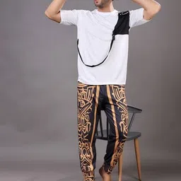 yellow tree Men Mid Rise Abstract Track Pants image 4