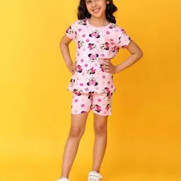 kuchipoo Girls Pack of 3 Typographic Pattern Shorts with Top image 4