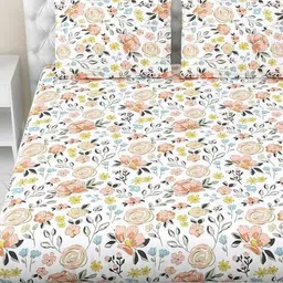 haus & kinder Cotton Printed Bedsheet with 2 Pillow Covers image 4