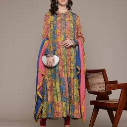 ritu kumar Ruhaani Kurta with Churidar & Dupatta image 4