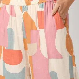 kashianxstyle Women Printed High-Rise Relaxed Fit Palazzos image 4