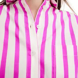 asos design Striped Oversized Shirt image 4