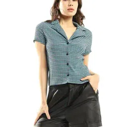 asos design Striped Fitted Revere Shirt image 4