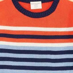 pantaloons junior Boys Stripes Round Neck Sweater image 4