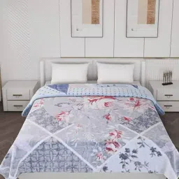 monte carlo 600 GSM Floral Print Double Winter Blanket image 4