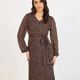 styli Women Western Wear Floral A-line Dress image 4