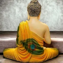 nayra handicrafts Decorative Meditating Buddha Idol image 4