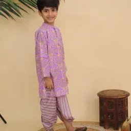 the mom store Boys Printed Straight Kurta & Dhoti Set image 4