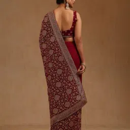 soch Women Georgette Embroidered Saree image 4