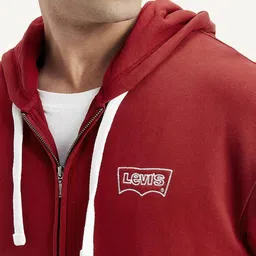 levi's Men Relaxed Fit Hoodie with Split Kangaroo Pocket image 5