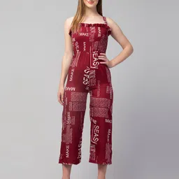 glito Typographic Print Jumpsuit with Shirt image 5