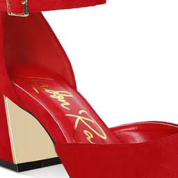 london rag Women Chunky Heeled Sandals with Buckle Closure image 5