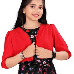 aarya designer Girls Printed Fit & Flare Dress image 5