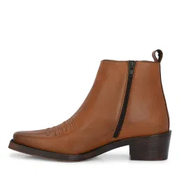 delize Men Ankle-Length Chelsea Boots with Zip Closure image 5