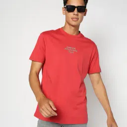 armani exchange Men Regular Fit Cotton Crew-Neck T-Shirt with Brand Embroidery image 1