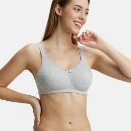 jockey FE41 Wirefree Non-Padded Cotton Elastane Full Coverage Everyday Bra with Concealed Shaper Panel image 5