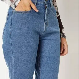 max Women Washed High Rise Slim Straight Jeans image 5