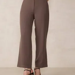 outzidr Women Wide Leg Flat-Front Trousers image 5