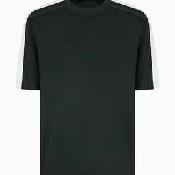 armani exchange Men Logo Tape Loose Fit Cotton Crew-Neck T-Shirt image 5